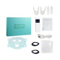 Máscara Facial LED 8 Cores - Terapia de Luz Vermelha Anti-Envelhecimento