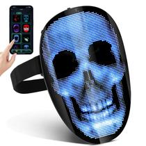 Máscara Facial LED BAISEMAIN com 3600 LEDs - Ideal para Festa à Fantasia de Halloween