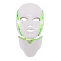 Máscara Facial LED com 7 Cores - Terapia de Luz para Acne e Rejuvenescimento Facial e de Pescoço