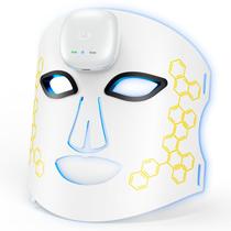 Máscara Facial LED com Terapia de Luz Vermelha 850nm - Recarregável e Sem Fio