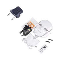 Máscara Facial LED De 7 Cores Luz Para Pescoço Rejuvenescimento Da Pele Anti Acne Dispositivo De