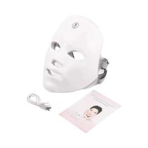 Máscara Facial LED De 7 Cores Para Terapia De Luz Vermelha No Pescoço, Para Firmar a Pele, Lifting,