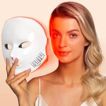 Máscara Facial LED NEWKEY com Luz Vermelha para Rugas - Terapia de Luz