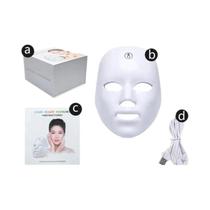 Máscara Facial LED Recarregável 7 Cores - Terapia PDT para Clareamento da Pele
