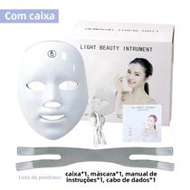 Máscara Facial LED Sem Fio 7 Cores Para Rejuvenescimento Da Pele Anti-Idade Dispositivo De Beleza