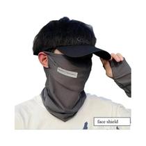 Máscara Facial Masculina plus Size De Seda Gelada Com Proteção Solar E Mangas Para Mãos, Ideal Para