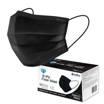 Máscara facial Medtecs Galaxy Black descartável de 3 camadas, 50 unidades Máscara facial Medtecs Galaxy Black descartável de 3 camadas, 50 unidades