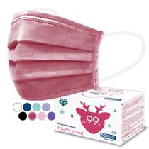 Máscara facial Medtecs Kids descartável, 50 unidades, respirável em 3 camadas