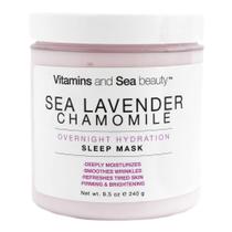 Máscara Facial Noturna Hidratante VITAMINAS E BELEZA DO MAR - 250ml com Lavanda Marinha e Camomila
