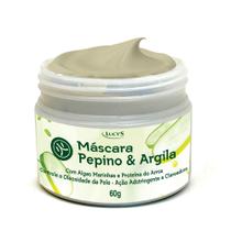 Mascara Facial Pepino & Argila Com Alga Marinha e Proteina de Arroz - Ação Adstringente e Clareadora 60g Lucys.