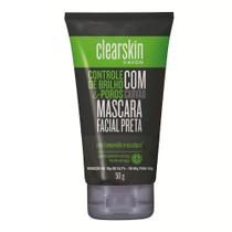 Máscara Facial Preta CleaSkin Avon Carvão Controle de Brilho e Poros 50g