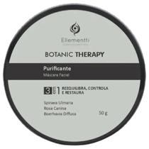 Máscara Facial Purificante Botanic Therapy, 50g Ellementti, 3 em 1 Reequilibra, Controla e Restaura