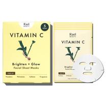 Máscara facial Rael Vitamin C com sérum iluminador 5 folhas Máscara facial Rael Vitamin C com sérum iluminador 5 folhas