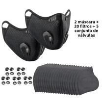 Máscara Facial Reutilizável E Lavável Para Ciclismo Masculina Com Filtros De Carvão Ativado, Bandana
