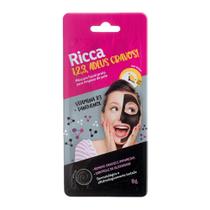 Máscara Facial Ricca Preta para Limpeza de Pele 1, 2, 3 Adeus Cravos 8g