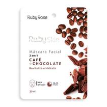 Máscara Facial Ruby Skin 2 em 1 Café e Chocolate 25ml - Ruby Rose