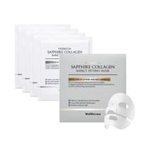 Máscara facial WELLDERMA Sapphire Collagen com 830.000 ppm, 4 unidades