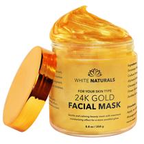 Máscara Facial White Naturals 24K Gold - Antienvelhecimento com Colágeno