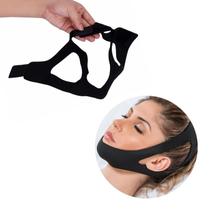 Mascara Faixa De Cabeça Anti Ronco Apneia Ajustável Queixo Para Dormir - GRUPO SHOPMIX
