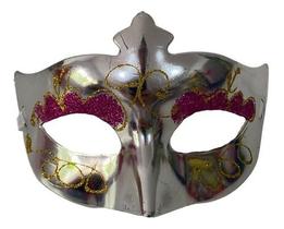 Máscara Fantasia Carnaval Glitter Festa Decoração Kit 5 Unid