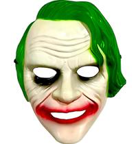 Máscara Fantasia Carnaval Plástico Palhaço Coringando Maquiado Adereço Vilão Misterioso Sinistro Enfeite Halloween Terror Gothan City Vibe Sombria