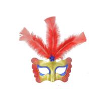Máscara Feather Halloween Half Face Kids Cosplay Plastic