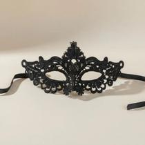 Máscara Feminina Em Renda Queen New Preta Baile Festas 50 Tons de Cinza Máscara Feminina Em Renda Queen New Preta Baile Festas 50 Tons de Cinza