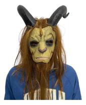 Máscara Fera Príncipe Adam Cabelo Longo ( A Bela E A Fera)