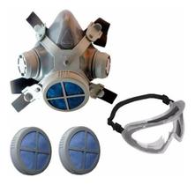 Máscara Filtro Pó / Poeira Mastt + 2 Filtros + Óculos Spider