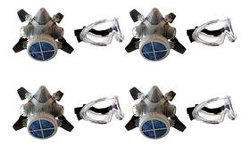 Máscara Filtro Pó Poeira Mastt + Óculos Spider (4 de cada)