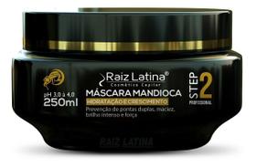 Máscara Folha De Mandioca 250 Ml Raiz Latina Profissional Hidratação Nutrição Fortalecimento Maciez