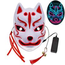 Máscara Fox Halloween, fantasia de carnaval, festa, PVC, 17x26cm