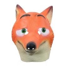 Máscara Funny Fox Nick Hood Halloween Cosplay Latex Overhead
