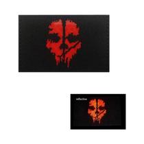 Máscara Ghost Face Call of Duty Com Aplique De Tecido E Bordado, Patches Táticos Com Gancho E Laço