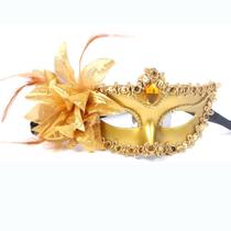 Máscara Golden Half Face Lady Dancing Show Costume Party