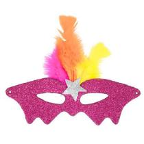 Máscara Grande Rosa para Carnaval - Mistério e Glamour
