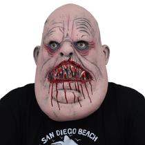 Máscara Halloween Bloody Demon com dentes grandes e detalhes de terror Máscara Halloween Bloody Demon com dentes grandes e detalhes de terror