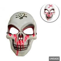Máscara Halloween Caveira Sangrando um toque macabro e impactante à sua festa de Halloween