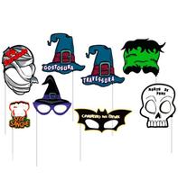 Máscara Halloween Plaquinhas de Aniversário Divertidas Para Festa