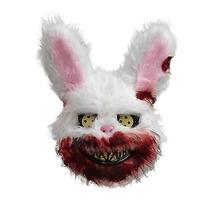 Máscara Halloween Scary Rabbit Bloody Plush PVC para adulto/criança Máscara Halloween Scary Rabbit Bloody Plush PVC para adulto/criança