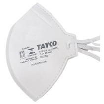 Máscara Hospitalar 4 Camadas PFF2-S Branco Equivalente a N95 CA46.030 sem Válvula - Kit 100uni - Tayco Máscara Hospitalar 4 Camadas PFF2-S Branco Equivalente a N95 CA46.030 sem Válvula - Kit 100uni - Tayco