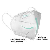 Máscara Hospitalar Descartável KN95 Com Clipe Nariz Branca