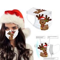 Máscara impressa de Natal descartável universal adulto de alta qualidade 20pcs