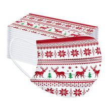 Máscara impressa de Natal para adultos 50pc Máscaras faciais protetoras descartáveis Máscara impressa de Natal para adultos 50pc Máscaras faciais protetoras descartáveis