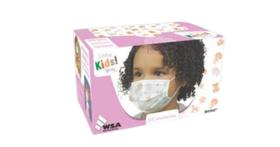 Máscara Infantil Descartável com Elástico Girls - Caixa com 50 Unidades (Reembalada)