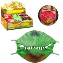 Máscara Infantil Dinossauro Verde Flexível Pop Toy Multikids