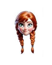 Máscara Infantil Frozen Realista Elsa Ou Ana