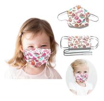 Máscara Infantil Tecido Lavável Dupla Proteção Com Clipe Nasal