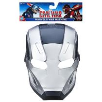 Máscara Infantil Temática War Machine Guerra Civil Marvel Com Apoio Emborrachado Hasbro