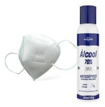 Mascara Kn95 Álcool Spray Antisséptico Hidratante Relaxmedic